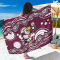 Manly Warringah Sea Eagles Sarong Aboriginal Dot Pattern - Rugby Mascot Heritage Pride