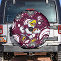 Manly Warringah Sea Eagles Spare Tire Cover Aboriginal Dot Pattern - Rugby Mascot Heritage Pride