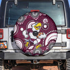 Manly Warringah Sea Eagles Spare Tire Cover Aboriginal Dot Pattern - Rugby Mascot Heritage Pride