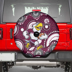 Manly Warringah Sea Eagles Spare Tire Cover Aboriginal Dot Pattern - Rugby Mascot Heritage Pride