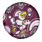Manly Warringah Sea Eagles Spare Tire Cover Aboriginal Dot Pattern - Rugby Mascot Heritage Pride