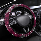 Manly Warringah Sea Eagles Steering Wheel Cover Aboriginal Dot Pattern - Rugby Mascot Heritage Pride
