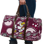 Manly Warringah Sea Eagles Travel Bag Aboriginal Dot Pattern - Rugby Mascot Heritage Pride