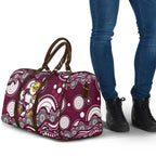 Manly Warringah Sea Eagles Travel Bag Aboriginal Dot Pattern - Rugby Mascot Heritage Pride