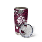 Manly Warringah Sea Eagles Tumbler Cup Aboriginal Dot Pattern - Rugby Mascot Heritage Pride