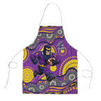 Melbourne Storm Apron Aboriginal Dot Pattern - Rugby Mascot Heritage Pride