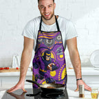 Melbourne Storm Apron Aboriginal Dot Pattern - Rugby Mascot Heritage Pride