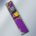 Melbourne Storm Auto Sun Shade Aboriginal Dot Pattern - Rugby Mascot Heritage Pride