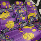 Melbourne Storm Back Car Seat Cover Aboriginal Dot Pattern - Rugby Mascot Heritage Pride