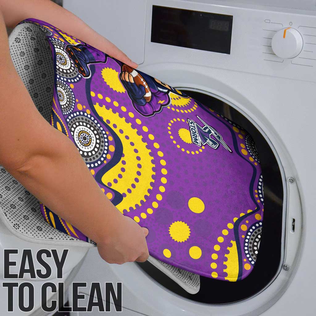 Melbourne Storm Bathroom Set Aboriginal Dot Pattern - Rugby Mascot Heritage Pride