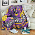 Melbourne Storm Blanket Aboriginal Dot Pattern - Rugby Mascot Heritage Pride