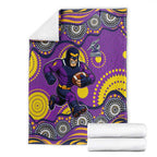 Melbourne Storm Blanket Aboriginal Dot Pattern - Rugby Mascot Heritage Pride