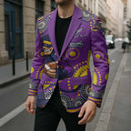 Melbourne Storm Blazer Aboriginal Dot Pattern - Rugby Mascot Heritage Pride