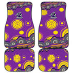 Melbourne Storm Car Mats Aboriginal Dot Pattern - Rugby Mascot Heritage Pride