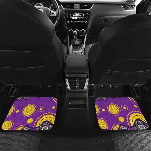 Melbourne Storm Car Mats Aboriginal Dot Pattern - Rugby Mascot Heritage Pride