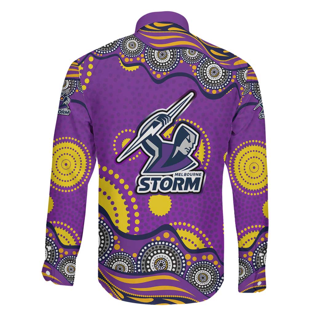 Melbourne Storm Family Matching Mermaid Dress and Hawaiian Shirt Aboriginal Dot Pattern - Rugby Mascot Heritage Pride
