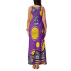 Melbourne Storm Family Matching Tank Maxi Dress and Hawaiian Shirt Aboriginal Dot Pattern - Rugby Mascot Heritage Pride