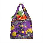Melbourne Storm Grocery Bag Aboriginal Dot Pattern - Rugby Mascot Heritage Pride