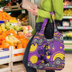 Melbourne Storm Grocery Bag Aboriginal Dot Pattern - Rugby Mascot Heritage Pride