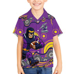 Melbourne Storm Hawaiian Shirt Aboriginal Dot Pattern - Rugby Mascot Heritage Pride