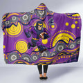 Melbourne Storm Hooded Blanket Aboriginal Dot Pattern - Rugby Mascot Heritage Pride