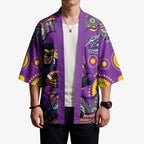 Melbourne Storm Kimono Aboriginal Dot Pattern - Rugby Mascot Heritage Pride