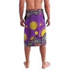 Melbourne Storm Lavalava Aboriginal Dot Pattern - Rugby Mascot Heritage Pride
