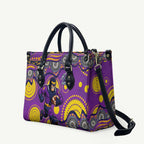 Melbourne Storm Leather Bag Aboriginal Dot Pattern - Rugby Mascot Heritage Pride