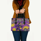 Melbourne Storm Leather Bag Aboriginal Dot Pattern - Rugby Mascot Heritage Pride