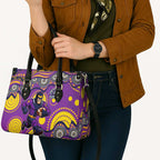Melbourne Storm Leather Bag Aboriginal Dot Pattern - Rugby Mascot Heritage Pride