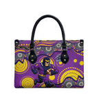 Melbourne Storm Leather Bag Aboriginal Dot Pattern - Rugby Mascot Heritage Pride