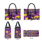 Melbourne Storm Leather Bag Aboriginal Dot Pattern - Rugby Mascot Heritage Pride