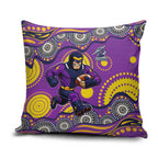 Melbourne Storm Pillow Cover Aboriginal Dot Pattern - Rugby Mascot Heritage Pride