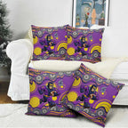 Melbourne Storm Pillow Cover Aboriginal Dot Pattern - Rugby Mascot Heritage Pride