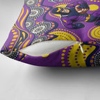 Melbourne Storm Pillow Cover Aboriginal Dot Pattern - Rugby Mascot Heritage Pride