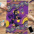 Melbourne Storm Puzzle Aboriginal Dot Pattern - Rugby Mascot Heritage Pride