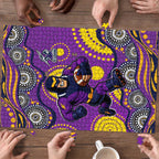 Melbourne Storm Puzzle Aboriginal Dot Pattern - Rugby Mascot Heritage Pride