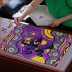 Melbourne Storm Puzzle Aboriginal Dot Pattern - Rugby Mascot Heritage Pride