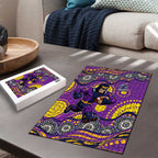 Melbourne Storm Puzzle Aboriginal Dot Pattern - Rugby Mascot Heritage Pride