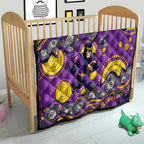 Melbourne Storm Quilt Aboriginal Dot Pattern - Rugby Mascot Heritage Pride