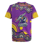 Melbourne Storm Rugby Jersey Aboriginal Dot Pattern - Rugby Mascot Heritage Pride