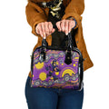 Melbourne Storm Shoulder Handbag Aboriginal Dot Pattern - Rugby Mascot Heritage Pride