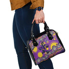 Melbourne Storm Shoulder Handbag Aboriginal Dot Pattern - Rugby Mascot Heritage Pride