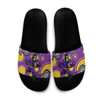 Melbourne Storm Slide Sandals Aboriginal Dot Pattern - Rugby Mascot Heritage Pride