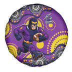 Melbourne Storm Spare Tire Cover Aboriginal Dot Pattern - Rugby Mascot Heritage Pride