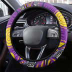 Melbourne Storm Steering Wheel Cover Aboriginal Dot Pattern - Rugby Mascot Heritage Pride