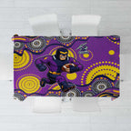 Melbourne Storm Tablecloth Aboriginal Dot Pattern - Rugby Mascot Heritage Pride