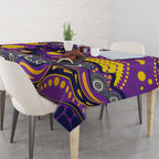 Melbourne Storm Tablecloth Aboriginal Dot Pattern - Rugby Mascot Heritage Pride