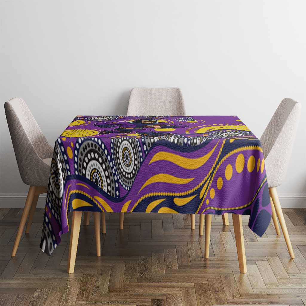 Melbourne Storm Tablecloth Aboriginal Dot Pattern - Rugby Mascot Heritage Pride