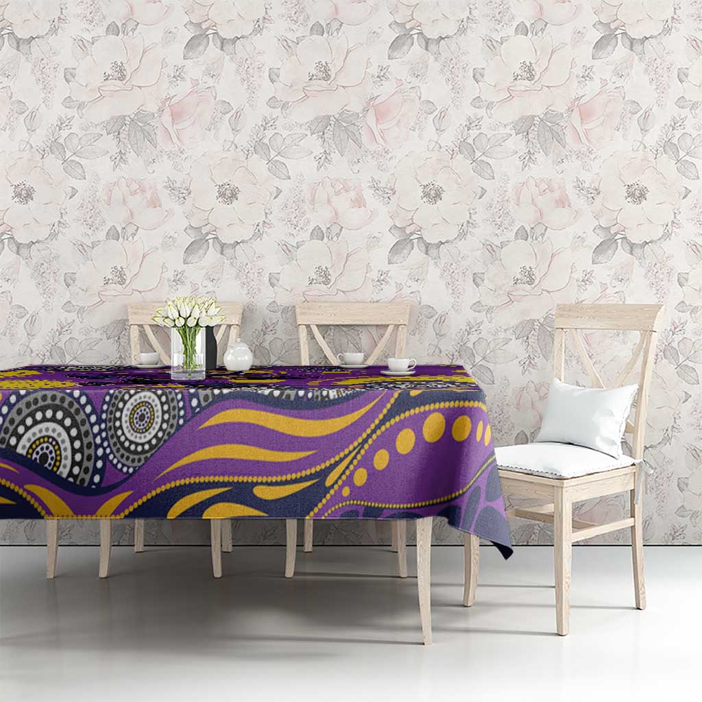 Melbourne Storm Tablecloth Aboriginal Dot Pattern - Rugby Mascot Heritage Pride